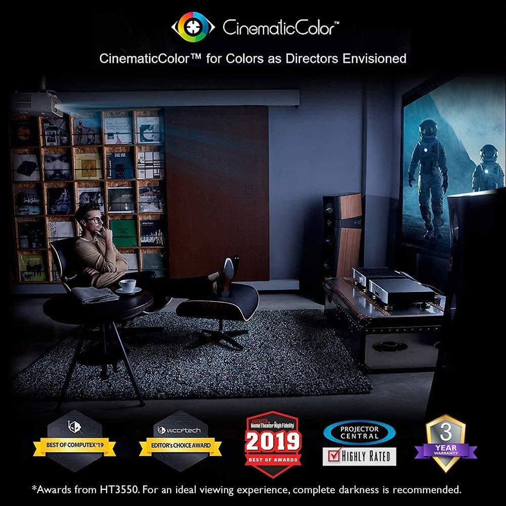 BenQ HT3550i True 4K Smart Home Theater Projector Powered by