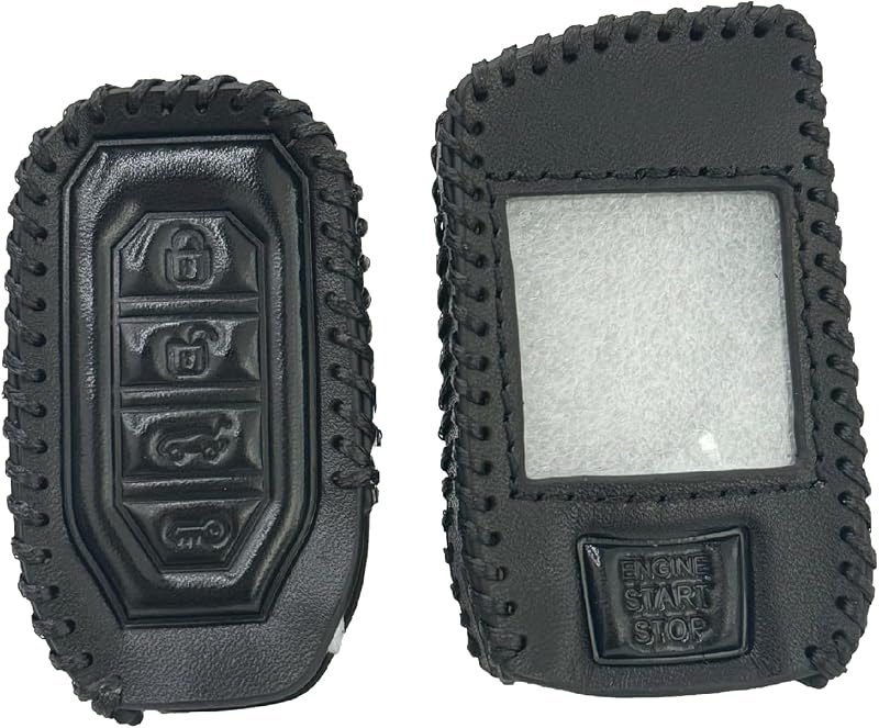 2PCS #RF-2WQ9-FM #RF-P1WG15-FM Leather Case Key fob RFX-P2WG15-SS Quality Durable New Replacement Parts for Compustar Prime Q9 2Way Remote and G15 1Way Remote