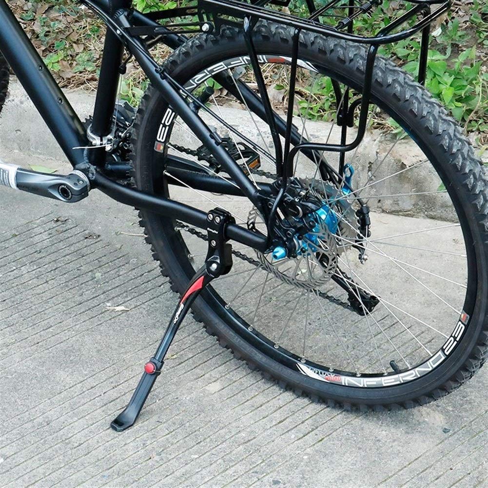 Caballete Bici MTB bicicleta pata de cabra Estante del estacionamiento de Kick MTB Mountain Bike soporte lateral soporte de pie Brace 24 '' - 29 '' 34-41cm ajustable Caballete Bici ( Color : Black Gre