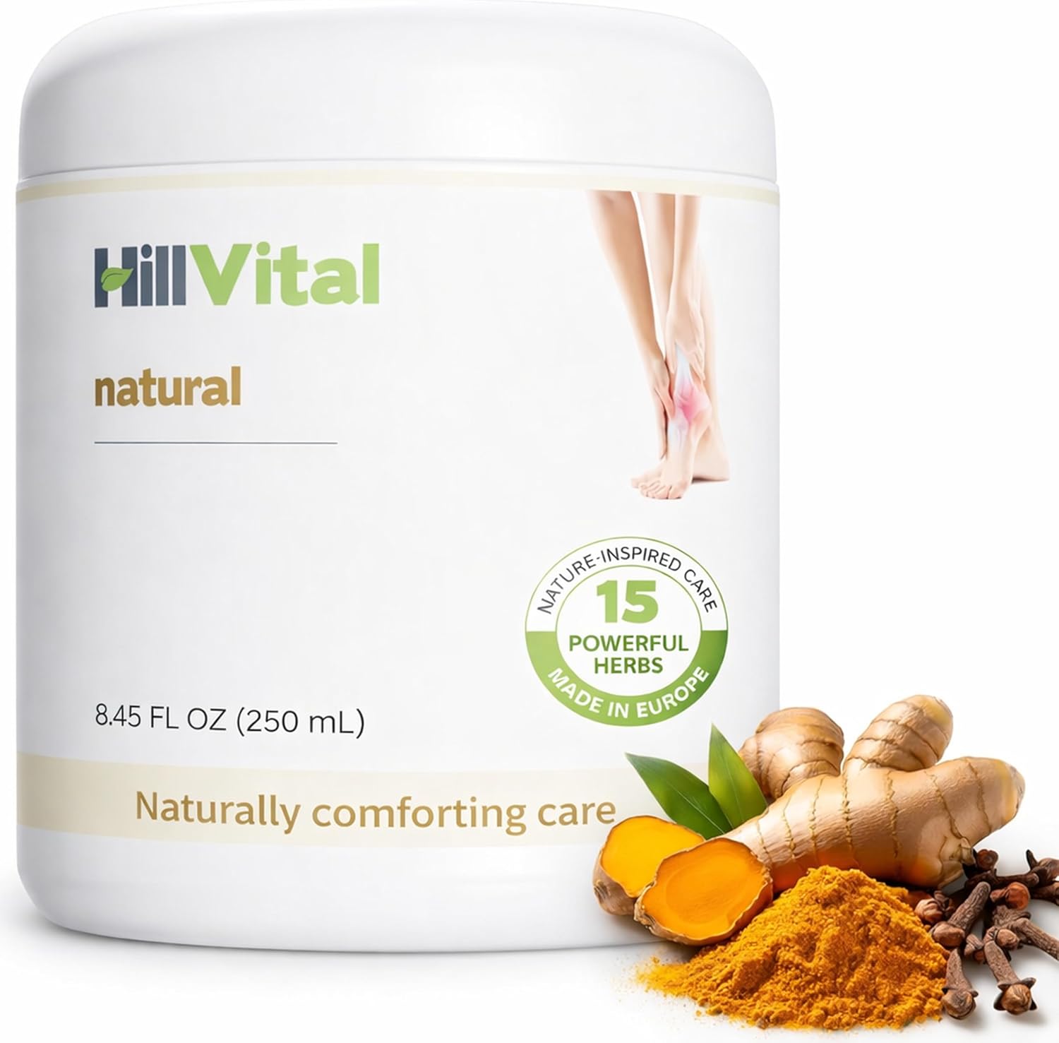 Joint and Muscle Support with Ginger – Fast-Absorbing Non-Greasy Herbal Massage Cream for Neck, Back, Hands and Feet