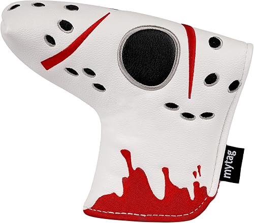 Miniatura 9 de Cubiertas de putter para hockey, máscara de portero, cubierta de putter de mazo, cubierta de putter, cubierta magnética fuerte para la cabeza del