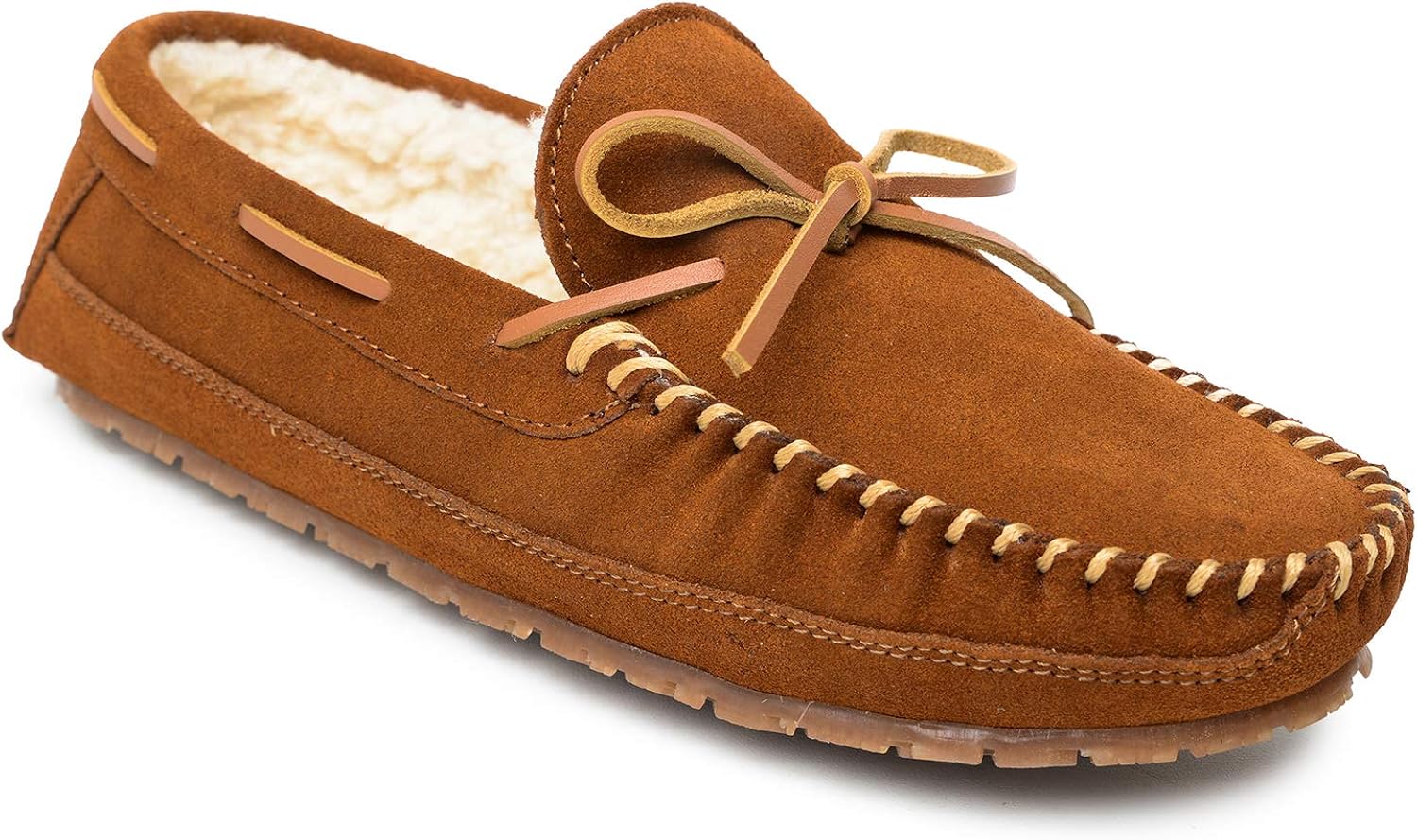 Sperry Men's Trapper Moccasin Slippers with Berber Lining, 10, M, Brown