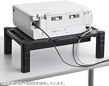 Amazon | サンワダイレクト 卓上 プリンター台 引き出し付き 中棚付 机