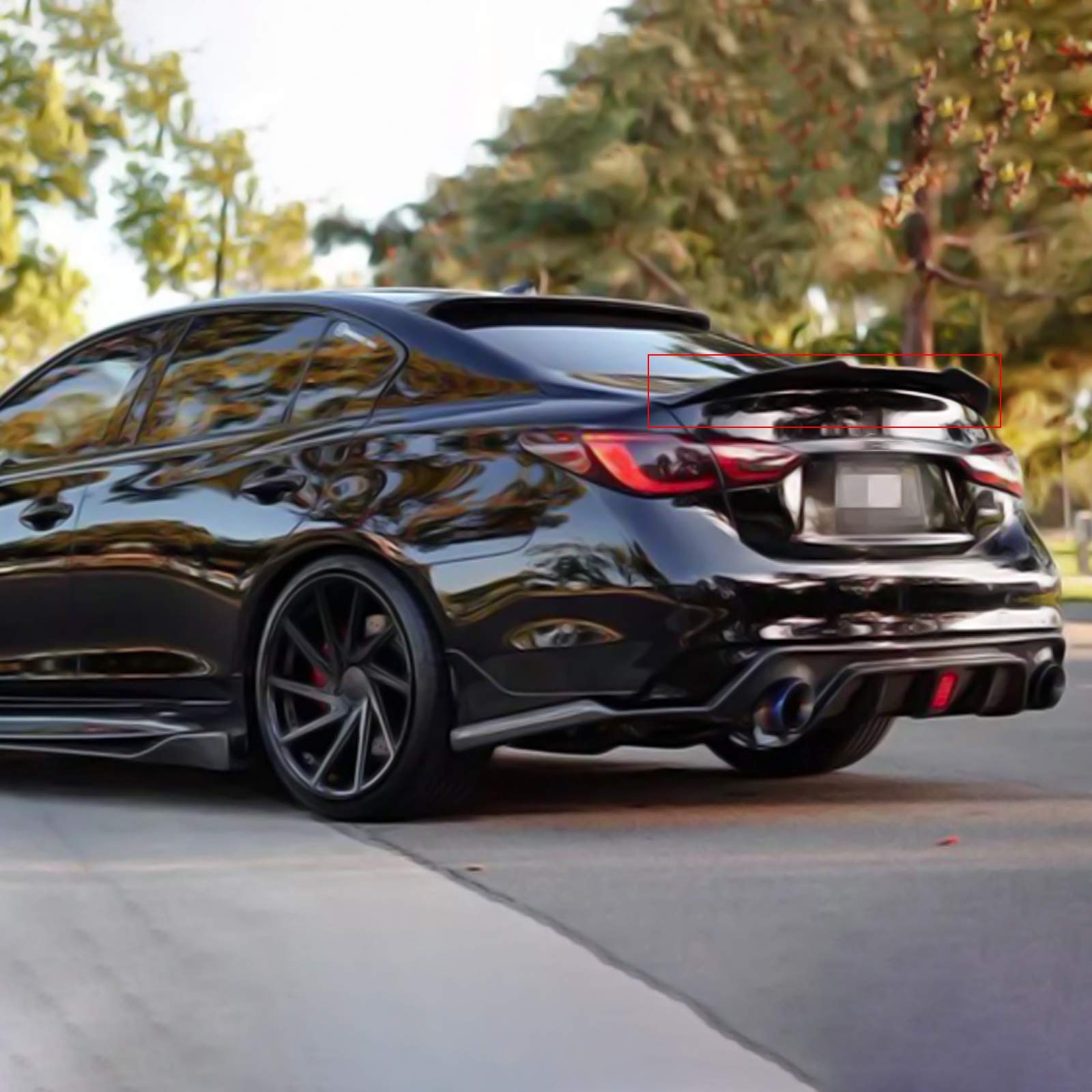 Amazon | CARIG リアスポイラー インフィニティ Q50 Q50S / 日産
