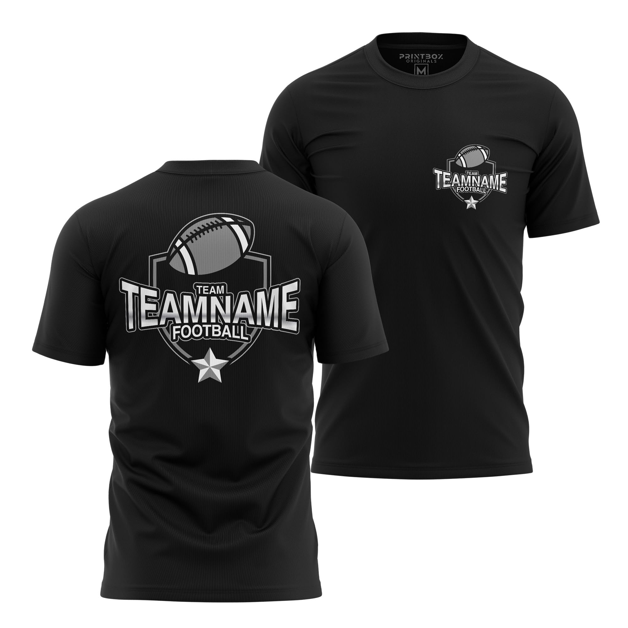 Custom Football Shirt for Men, Women & Youth, Front & Back Printing, ADD Any Team Name, Game Day Shirt, Customized Football T Shirts White