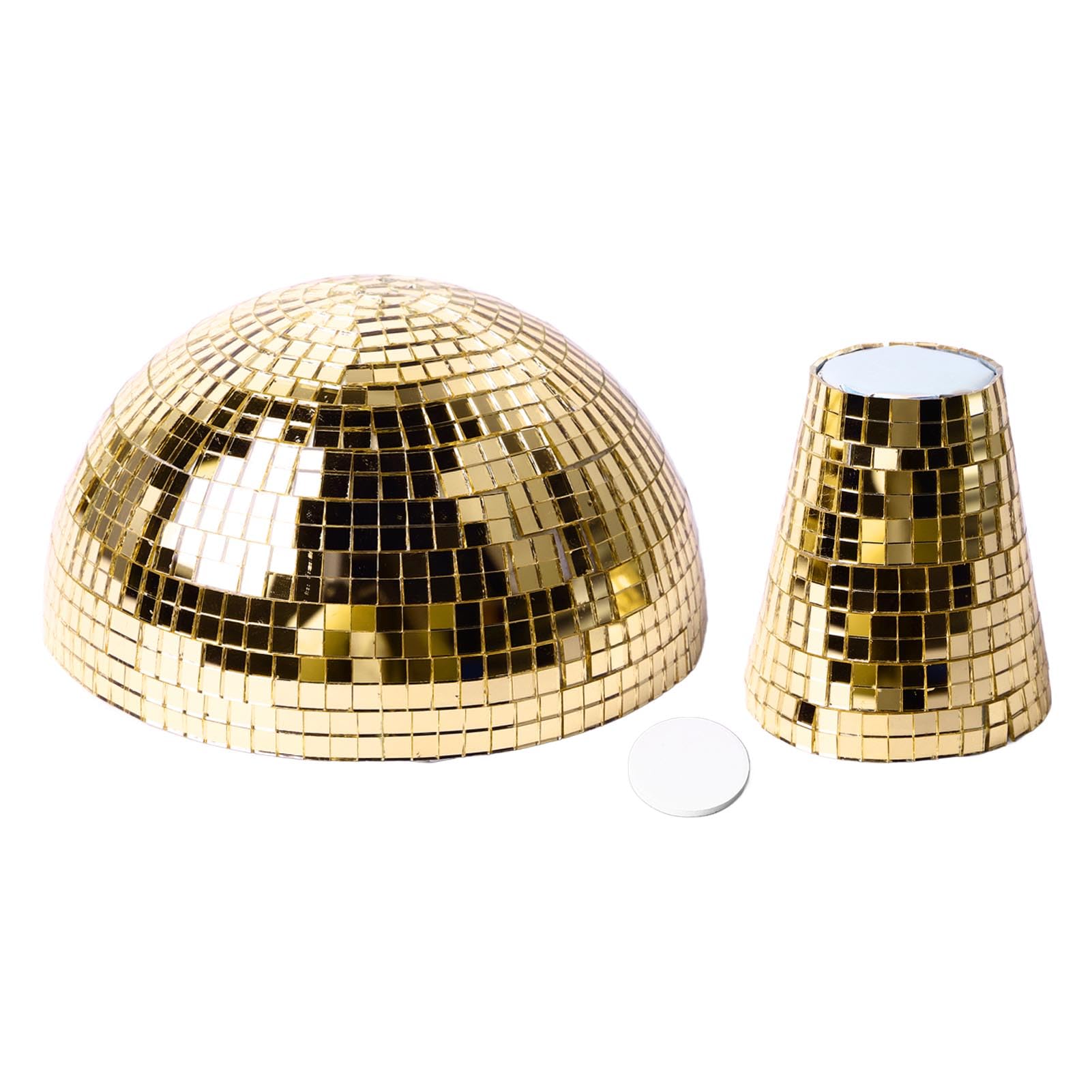 Bola de Discoteca Decorativa en Forma de Seta con Purpurina, Espejo Dorado, para Fiestas y Decoración