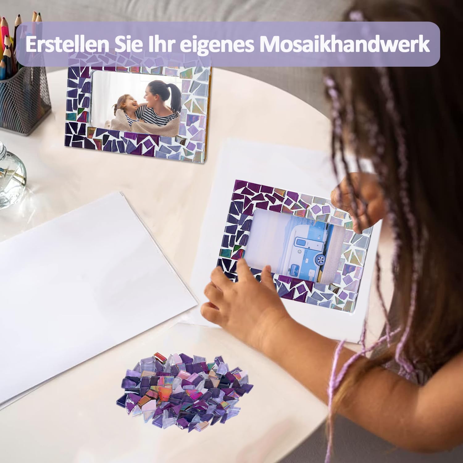 AiYoYo Set fai da te per cornici fotografiche per adulti, mosaico, kit creativo per lavoretti, regalo di compleanno