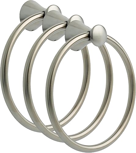 Vista 8 de Delta Lahara (1-Paquete) Soporte de Toalla de Mano Brilliance de Acero Inoxidable para Pared de Baño Anillo Redondo para Toallas de Baño Soporte