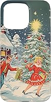 Vista 28 de iPhone 16 Vintage 1950s Nostalgia Christmas Snowflakes Christmas Tree Case