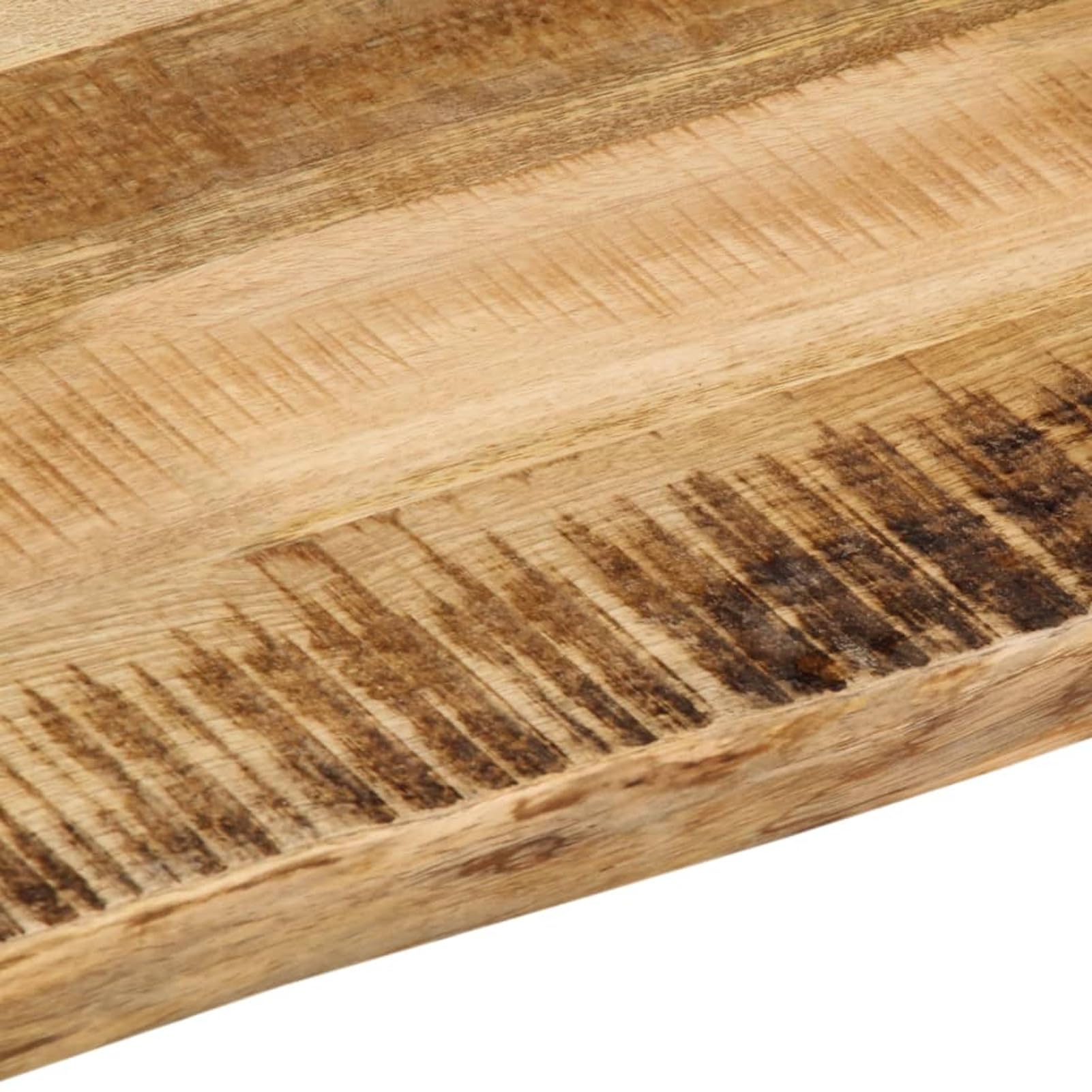 Piano Tavolo, Sostitutivo con Bordi Vivi 80x60x2,5 cm in Legno Massello di Mango Grezzo per Rinnovo Tavolo Casa e Ufficio