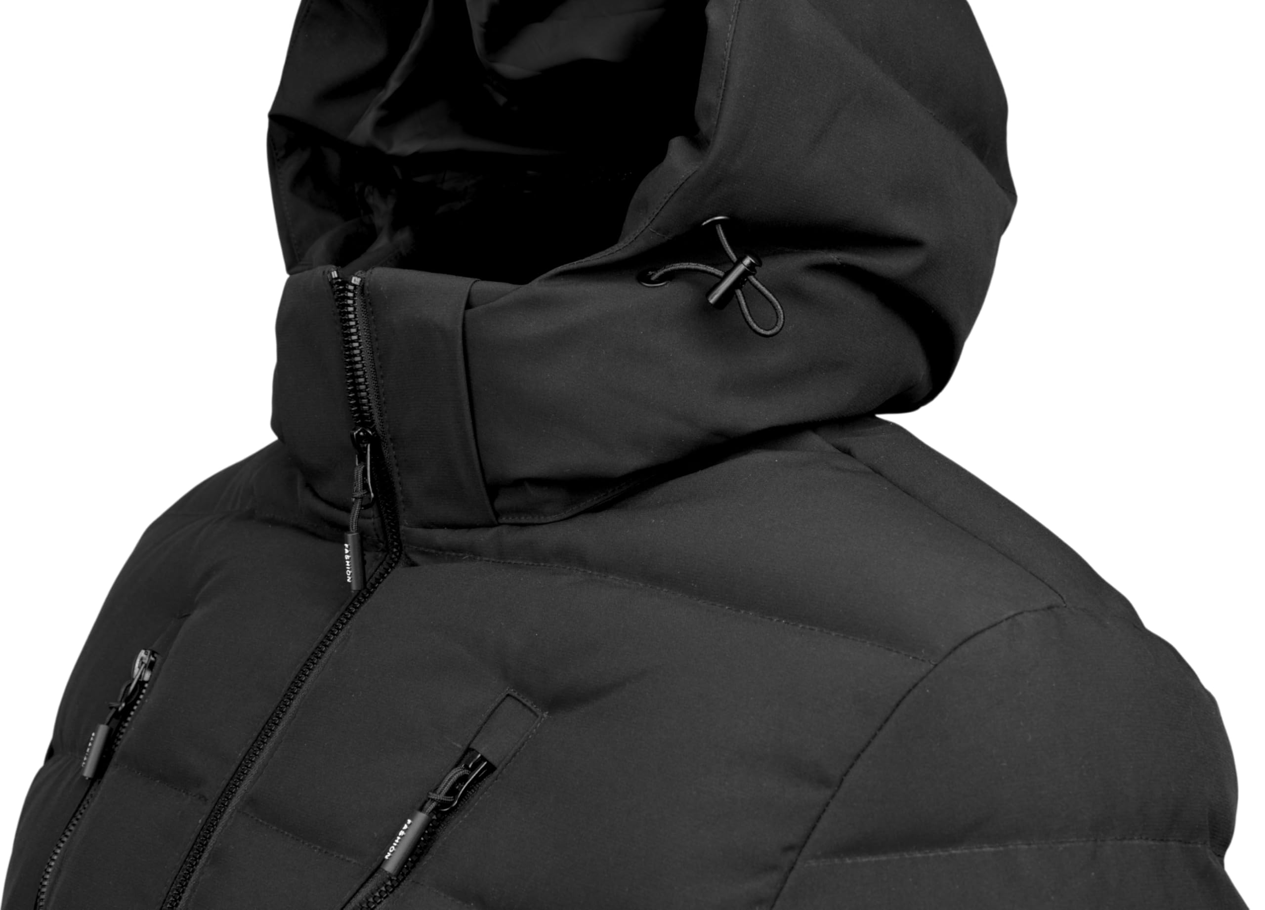 GUGGEN Mountain Piumino da uomo con calda imbottitura, giacca invernale WH10, con cappuccio rimovibile, giacca trapuntata da uomo
