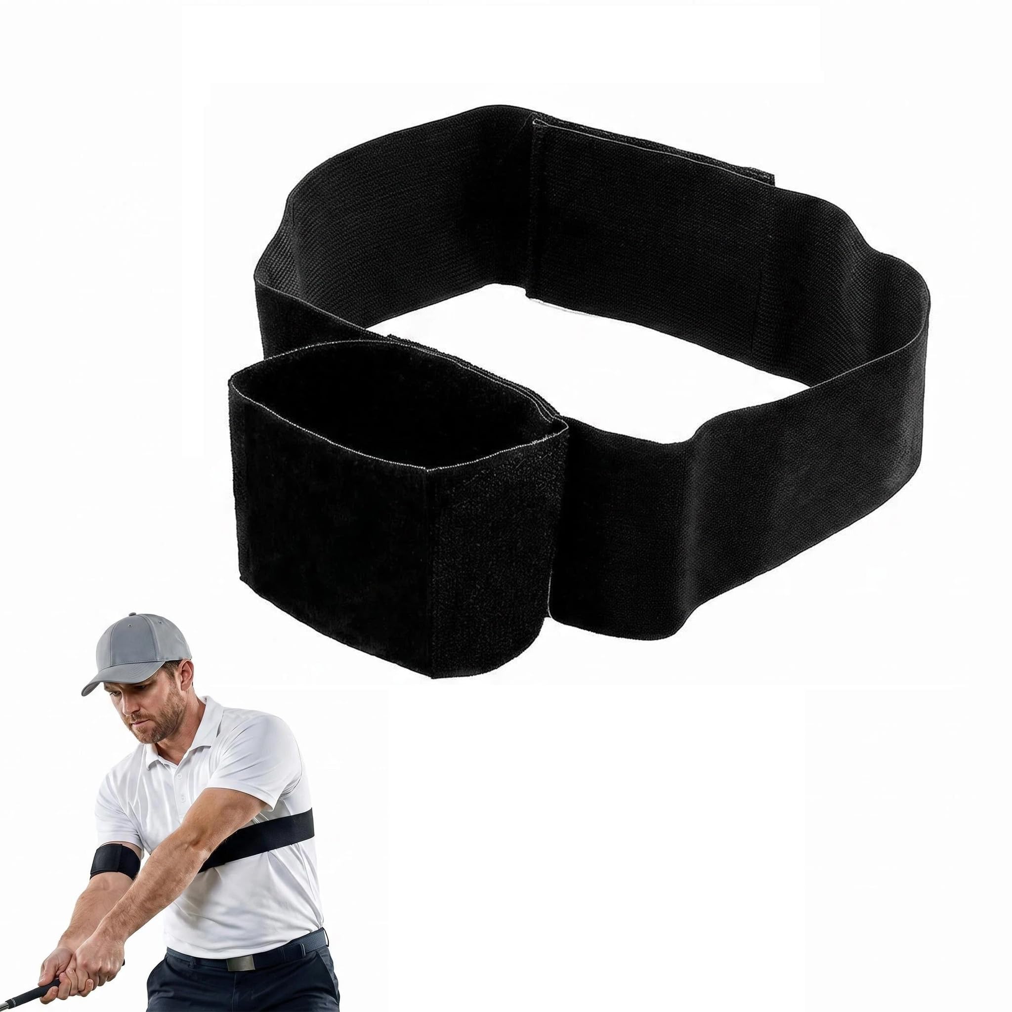 PORUPAEL Trs Slider Golf Training Aid - Adjustable Arm Band Swing Corrector, Professional Golf Swing Trainer for Men & Women Beginners, Indoor Outdoor Practice Tool
