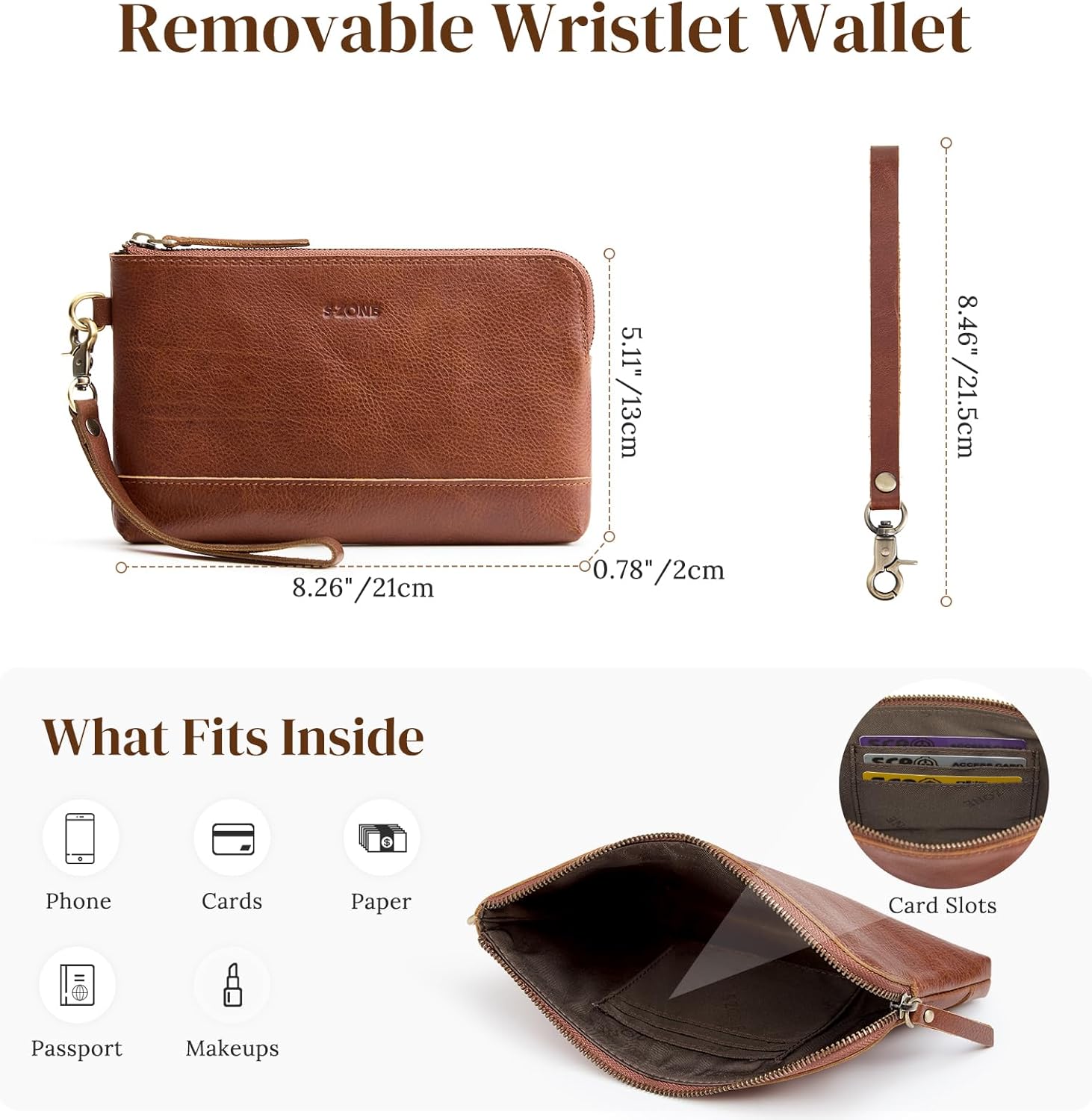 S-ZONE Leather Tote Bag for Women Large Shoulder Bag Work Top Handle Handbag Satchel Purse 2Pcs Set - Image 4