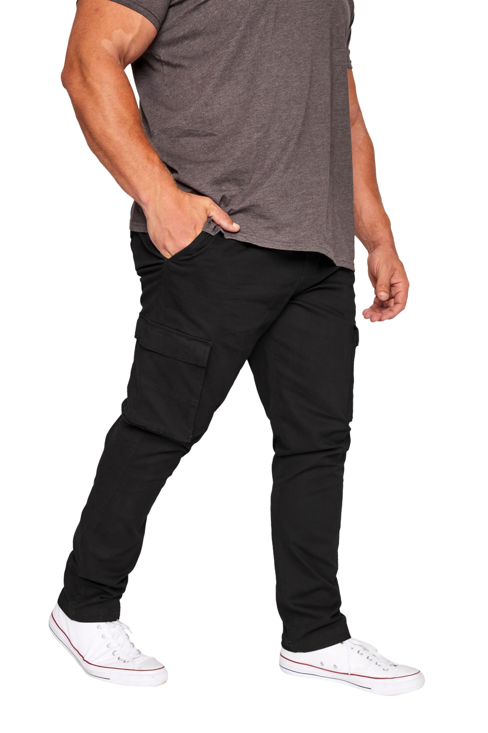 Badrhino Essential Cargo Trousers - Black