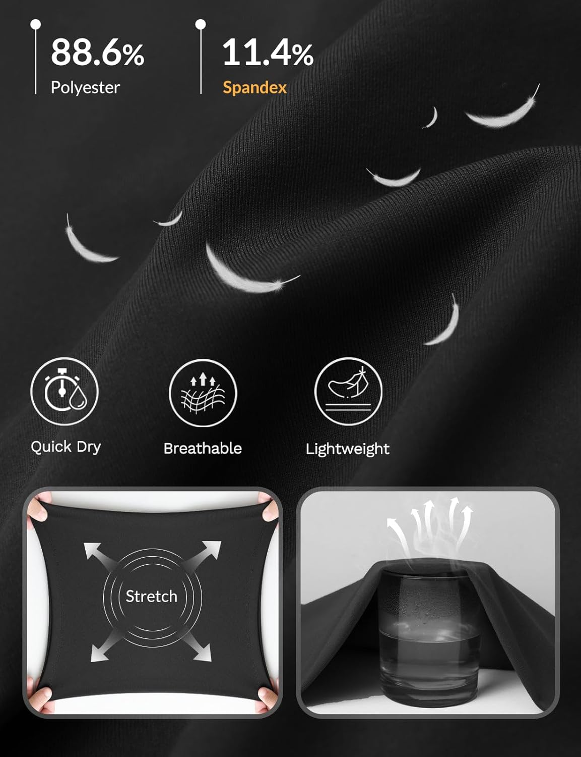 baleaf Womens Capri Yoga Pants with 4 Pockets Capris Leggings Dressy Casual Stretch Crop Lounge Straight Open Bottom Summer - Image 3