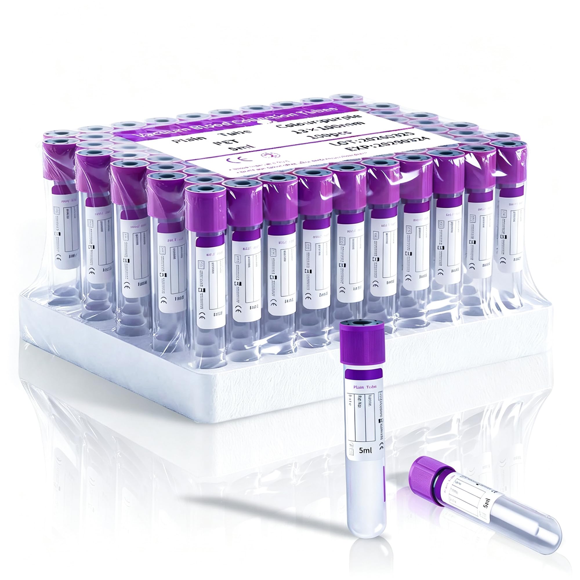 Lab Sample Tubes - 100 Pcs 10ml -8