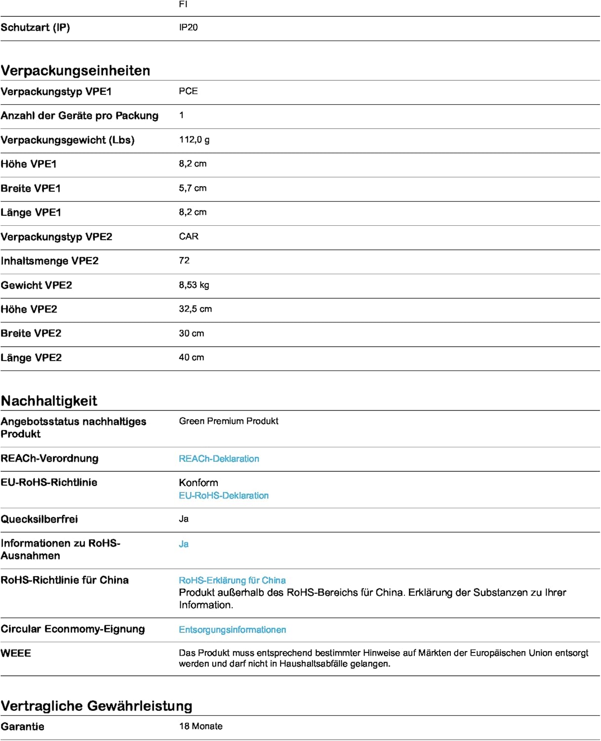 Produktdatablad Side 2