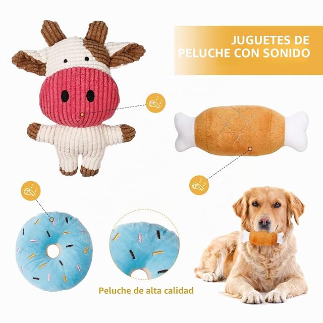 Foto 3 de 8 de Toozey Juguetes para Perros, Juguetes para Cachorros, 7 Juguetes para Cachorros a Partir de 8 semanas