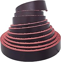 Vista 11 de Tiras de cuero Latigo de 1/2" x 84" - Colores brillantes 6-7 oz (0.094-0.110 in) Tiras de cuero Latigo ideales para cinturones, collares, artesanía