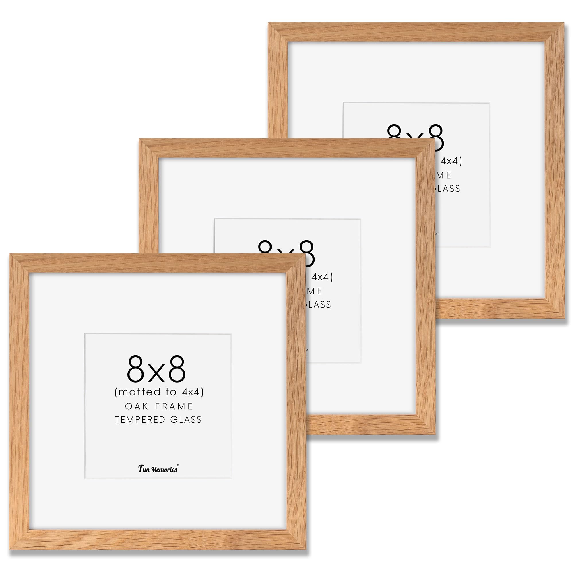 【mihoさま専用】Magnetic Photo Frame スクエア（OAK） Amazon.com - Fun Memories 8 x 8 Oak Wood Picture Frames, Set of 3