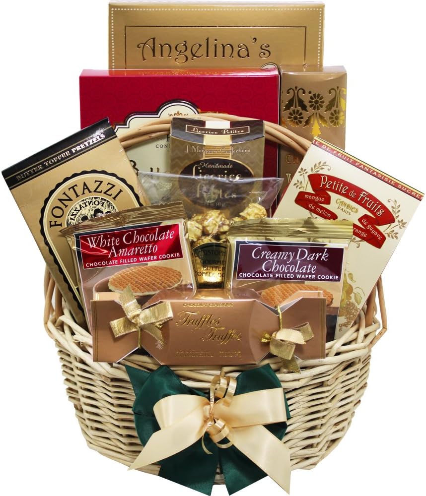 Sweet Sensations Cookie, Candy and Treats Gift Basket SMALL (Chocolate Option)