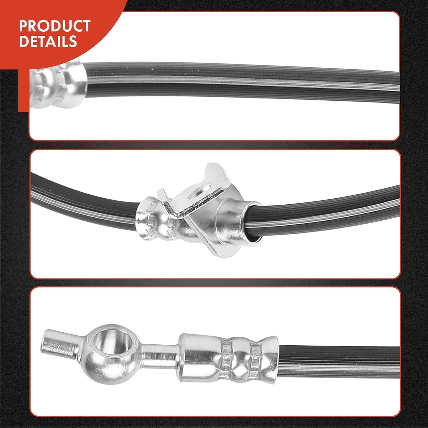A-Premium Front Passenger Brake Hydraulic Hose Compatible with Select Kia Models - Soul 2014-2018, Soul EV 2015-2018 - Replace# 58732B2000