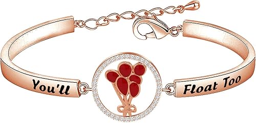 TGBJE Pulsera de regalo para fanáticos de TI You Will Float Too, regalo de película de terror, joyería de terror Pennywise The Clown