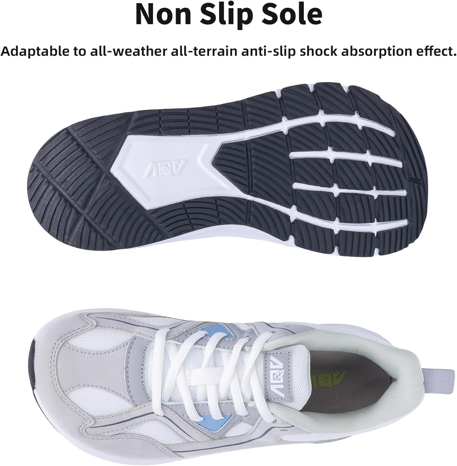 IIV Wide Toe Box Shoes for Women | Arch Support Walking Tennis Sneakers | Orthotic Leather Shoes for Bunions, Plantar Fasciitis, Flat Feet - Image 6