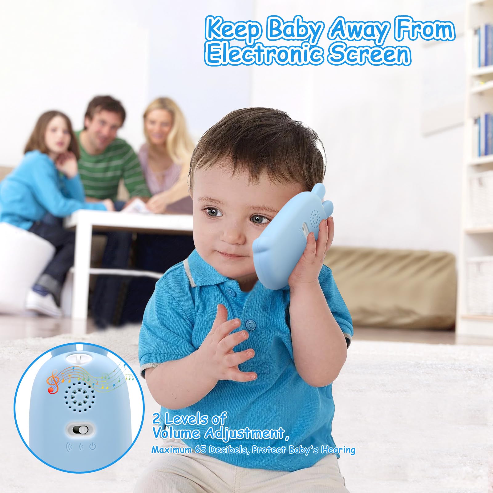 BelleStyle Baby Phone Toys for 1 Year Old Kids Boys Girls, Learning Cell Phone Toy with Music Sounds Teether Sensory Toys Early Education Interactive Games Gifts for Infants Toddlers 6 12 18 Months - Image 4