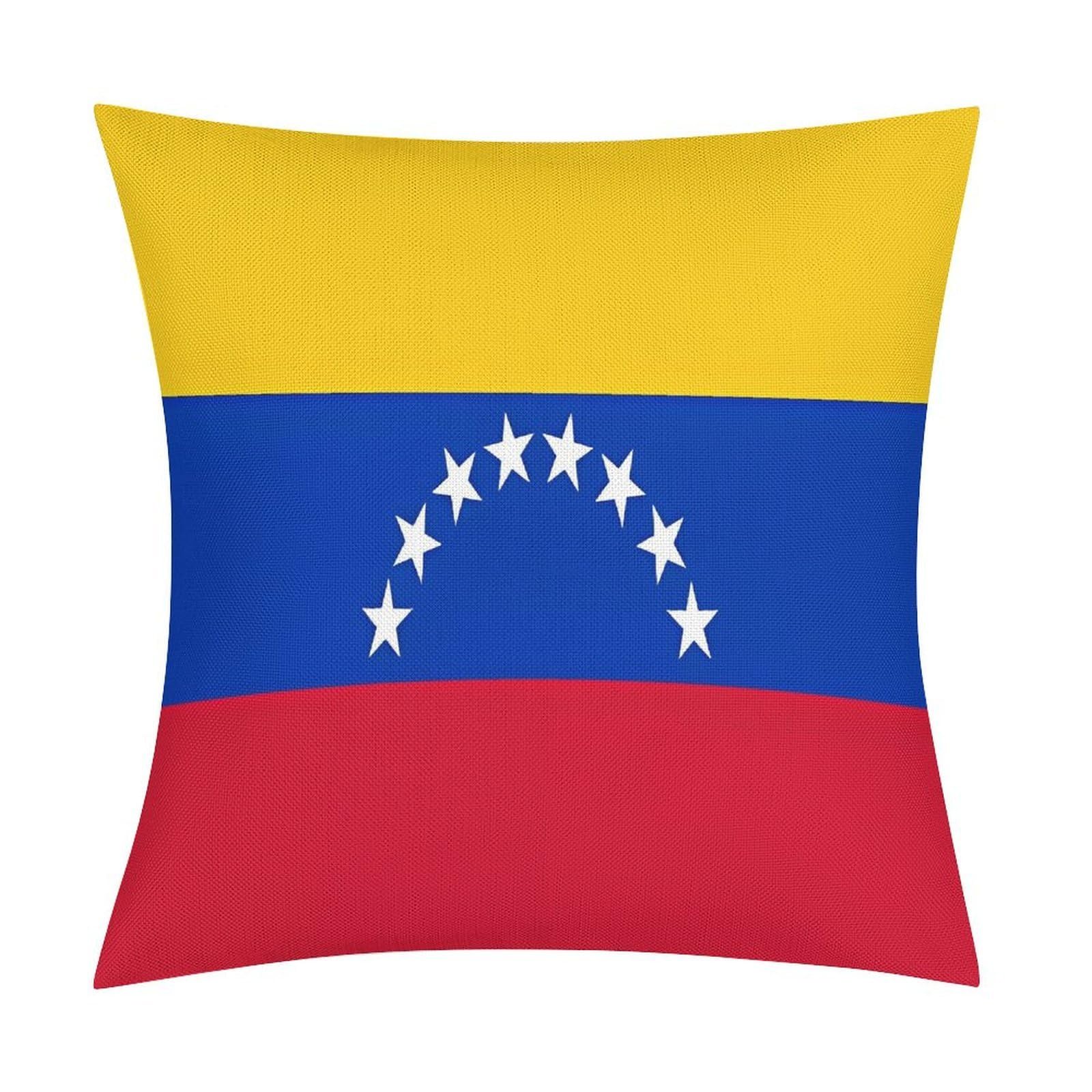 Fodpand Style Flag Of Venezuela Pillow Covers 18X18 Inch, Pillow Cases Boho Farmhouse, Throw Pillow Covers For Couch Sofa Bed Spring Home Decor