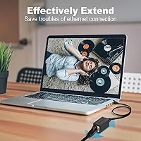 Vista 6 de Acoplador en línea RJ45, acoplador RJ45, acoplador de red, para conector extensor de cable Ethernet Cat7Cat6Cat5eCat5, hembra a hembra, color negro