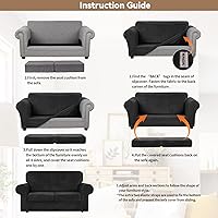 Vista 49 de WEERRW Fundas de terciopelo para sofá de 2 cojines, fundas de sofá de felpa de terciopelo de lujo de alta elasticidad, con parte inferior elástica
