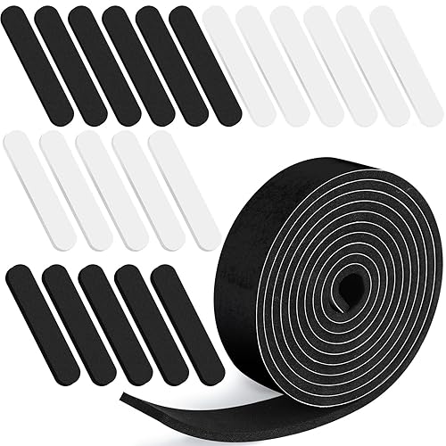 Vista 22 de Outus 23 piezas de cinta reductora de tamaño de sombrero, inserto de espuma reductora de espuma, rollo autoadhesivo (blanco + negro)