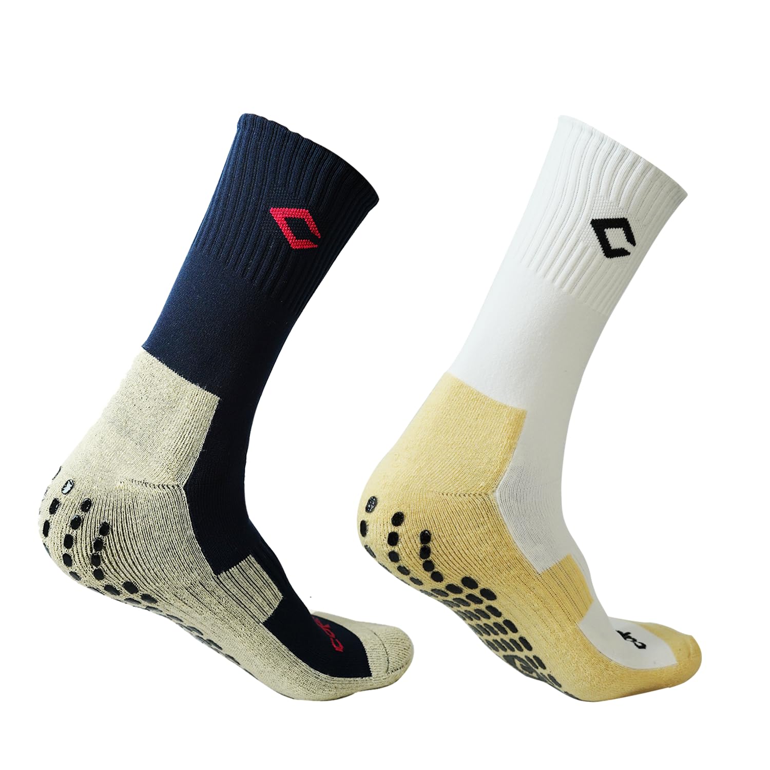 Captain Premium Anti-slip Nylon Stretchable Calf Length UV Ray Protection Grip Socks For Men And Women