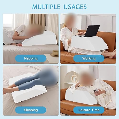 Miniatura 5 de Mattress Solution, Almohada de elevación de cuña de pierna para circulación sanguínea, alivia y recupera lesiones de pies y tobillos, almohadas para