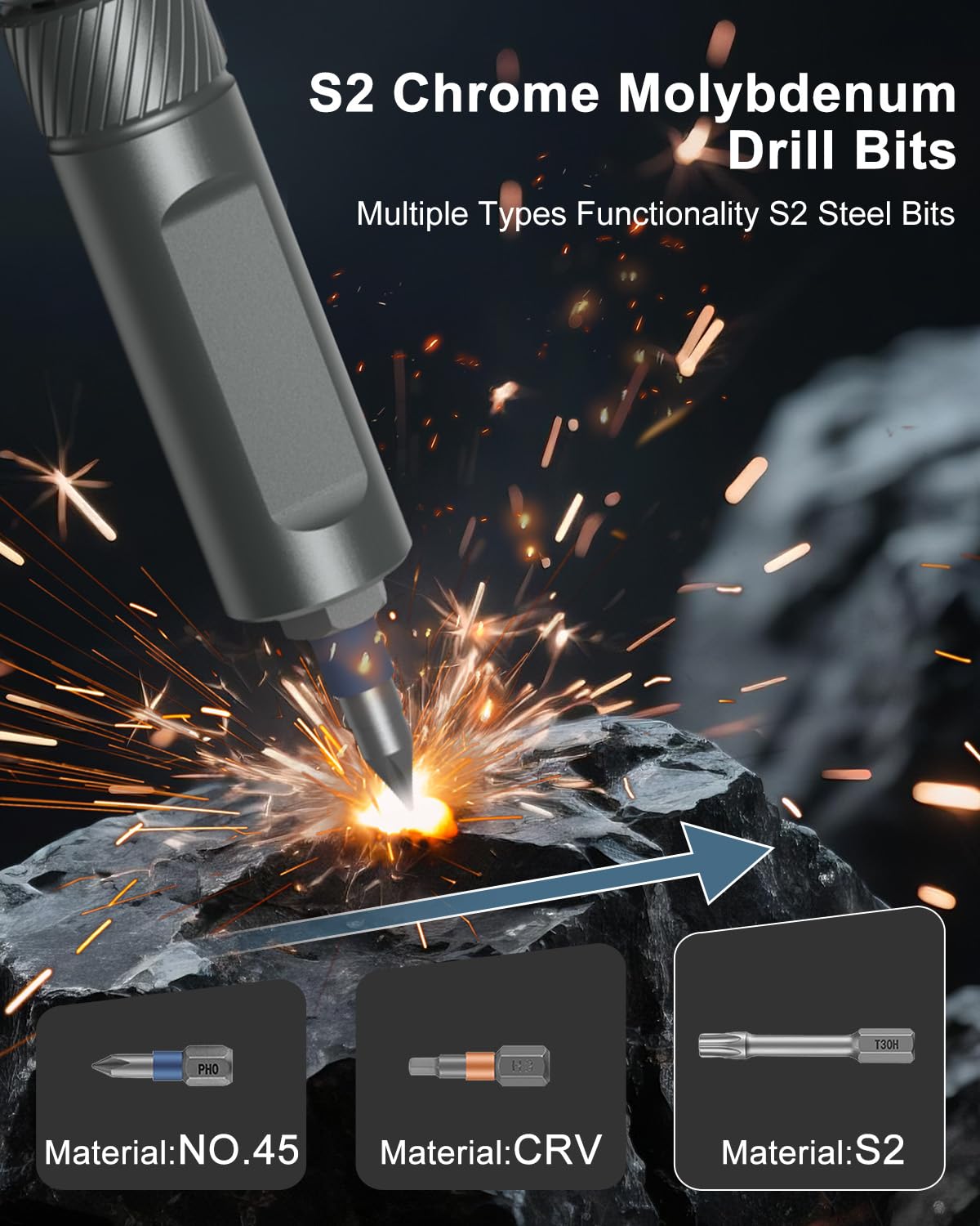 Juego de destornilladores magnéticos, juego de destornilladores de trinquete 42 en 1, juego de accionamiento magnético de múltiples puntas con 40 puntas magnéticas, kit de herramientas de