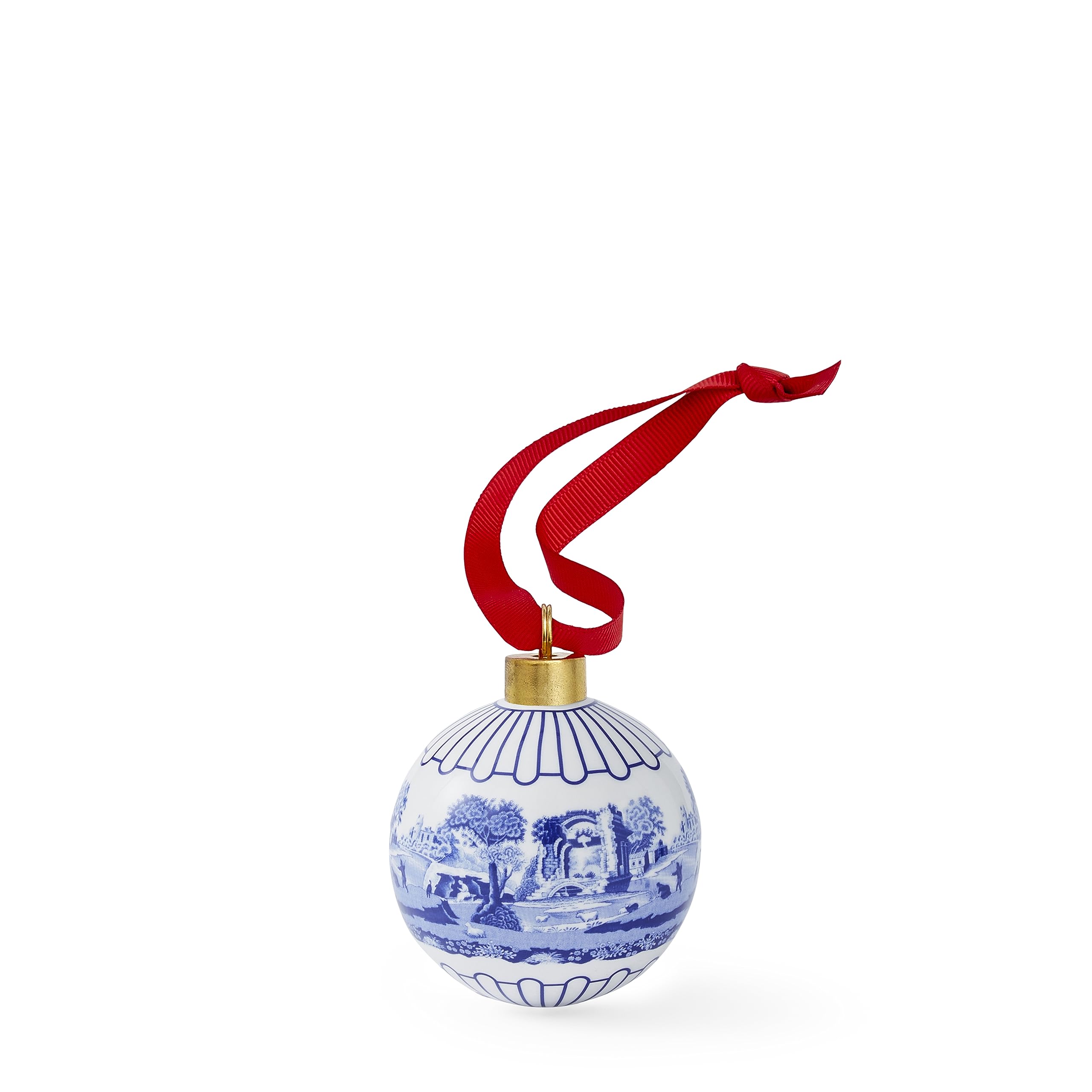 Spode Blue Italian - Christmas Bauble - Full Scene Single