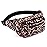 Oxpecker Waist Pack Bag with Rain Cover, Waterproof Fanny Pack for Men&Women, Workout Traveling Casual Running Hiking Cycling, Hip Bum Bag with Adjustable Strap for Outdoors (Leopard print)