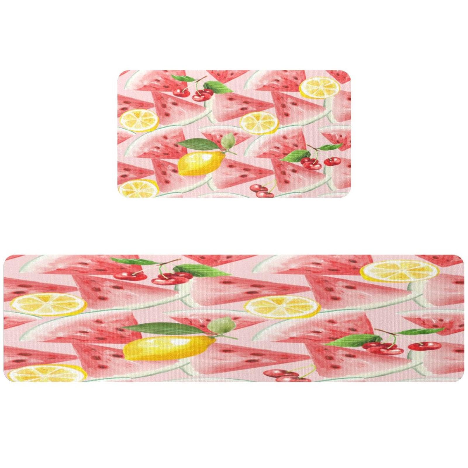 Alfombrillas de cocina de verano VAPOKF con diseños de frutas juego de 2 piezas absorbentes