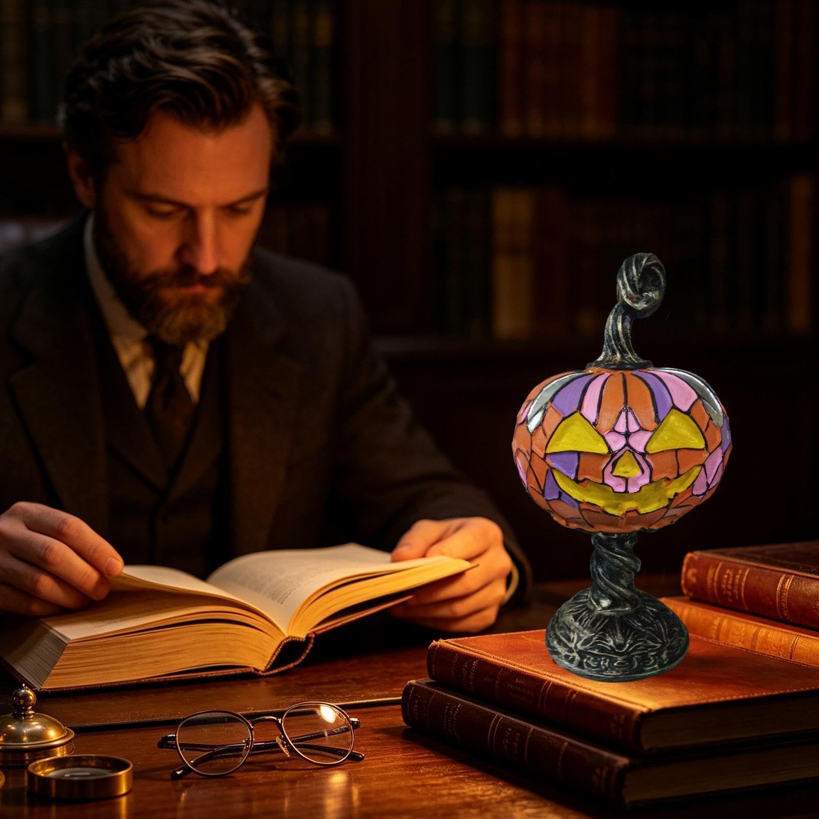 Dynia Lampa Stołowa Przyłóżkowa Dekoracyjna Lampa Biurkowa LED Halloweenowa