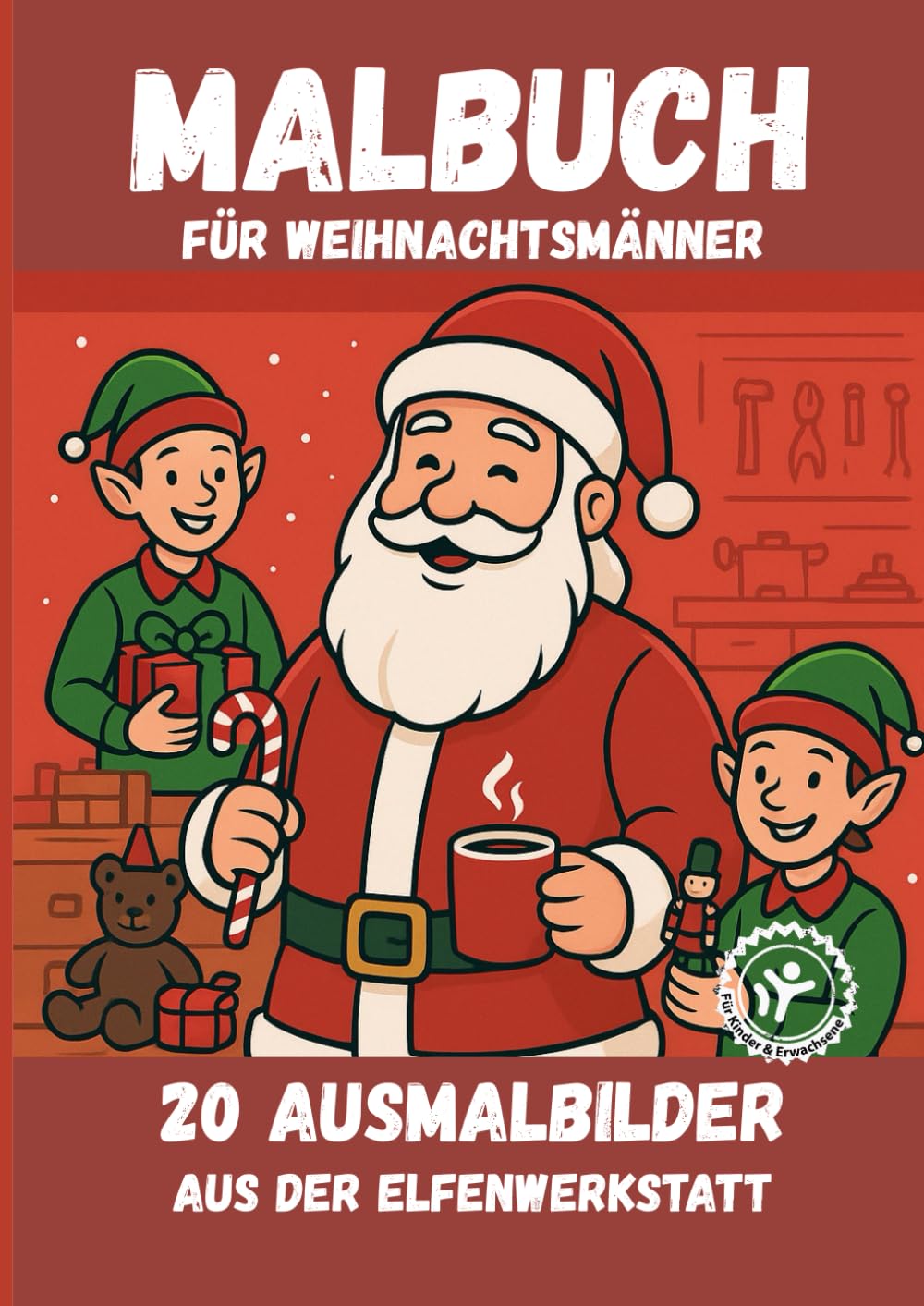 Berufe zum Ausmalen – Malbuch für Weihnachtsmänner: Entspannung, Kreativität & Spaß für Kinder und Erwachsene beim Ausmalen von Berufen