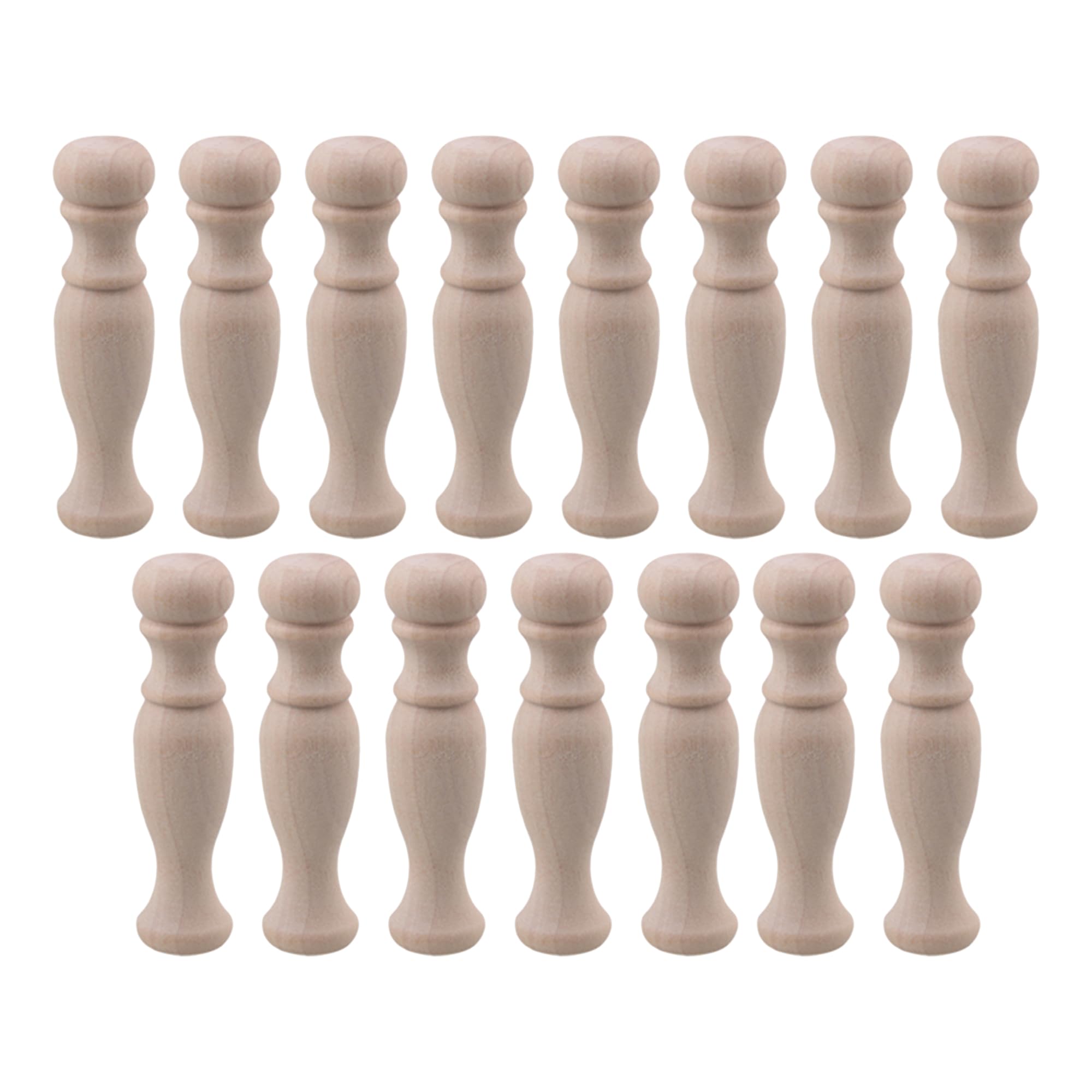 Axes de balustre en bois brut 7 x 1,8 cm lot de 15 mini balustres meuble