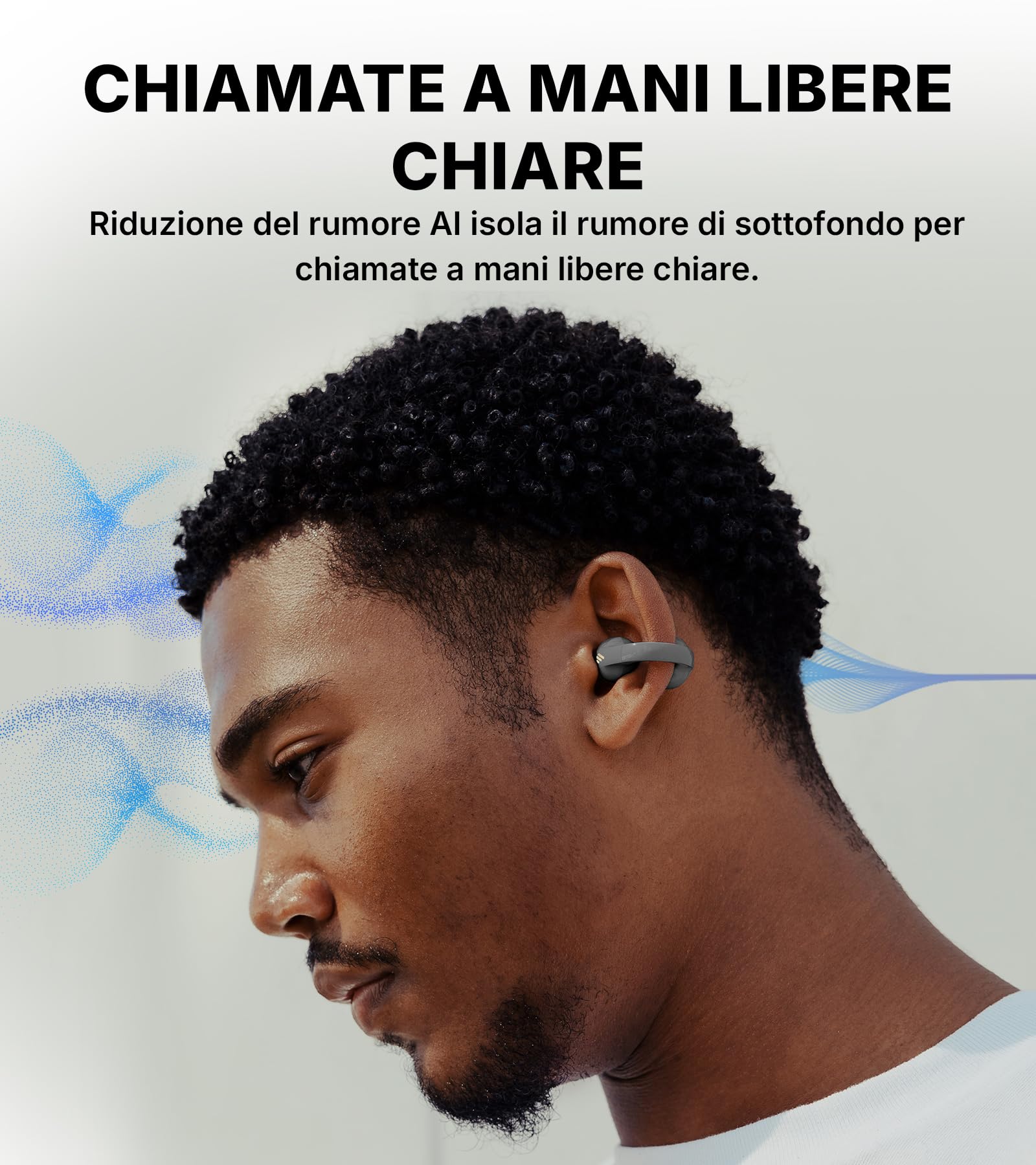 Edifier R1 Earbuds Wireless Open-Ear con Microfono AI, Grigio