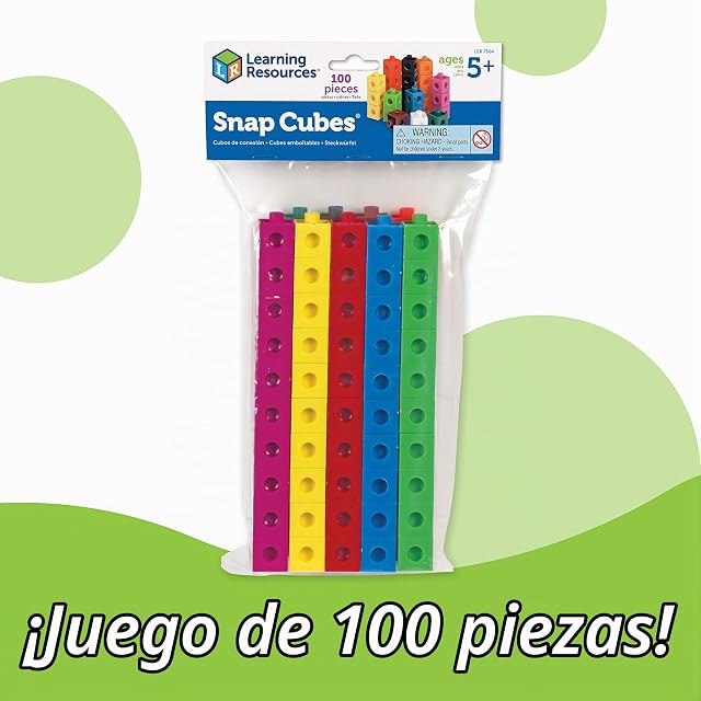 Foto 5 de 7 de Learning Resources Cubos Encajables Snap Cubes - Set de 100 Multicolor