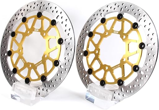 320mm Front Brake Discs Rotors compatible with Suzuki Hayabusa GSXR 1300 GSX1300R 2021-2024 Gen 3, Motorcycle Accessories Parts Gold 1 Pair GSXR1300 2022 2023 2024