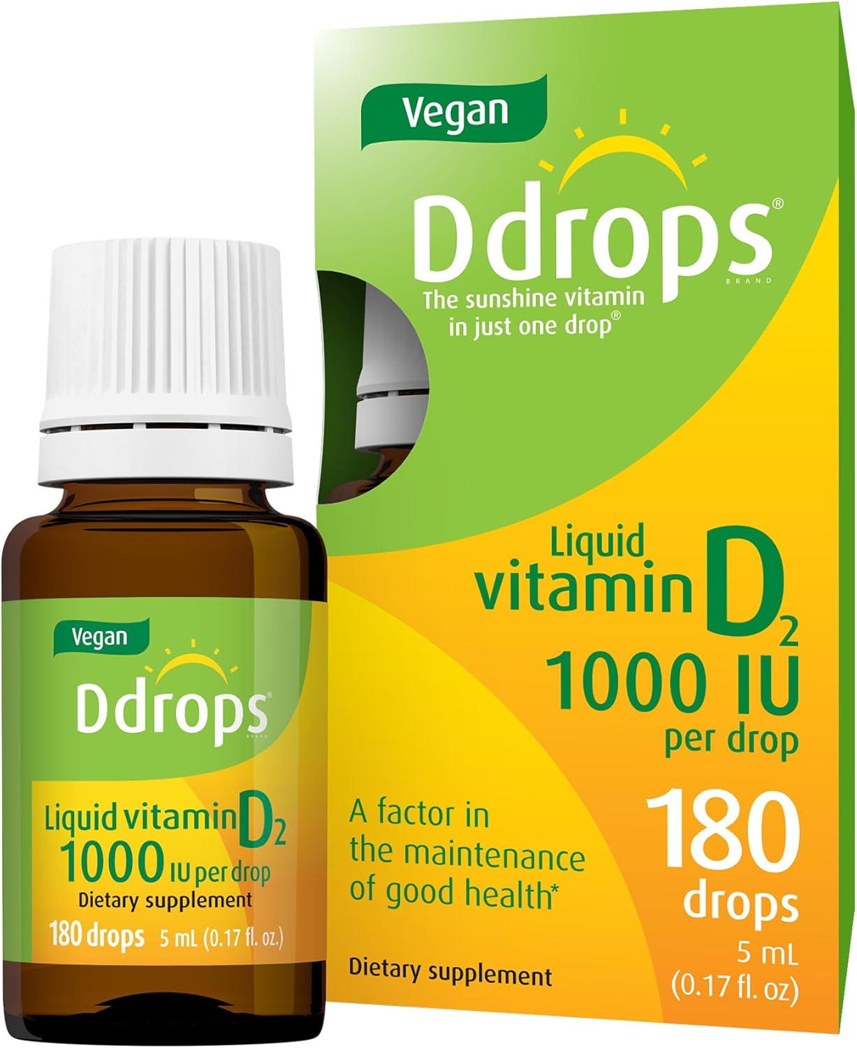 Vitamina D Líquida 1000 UI 180 Gotas - Vegano - Salud Ósea
