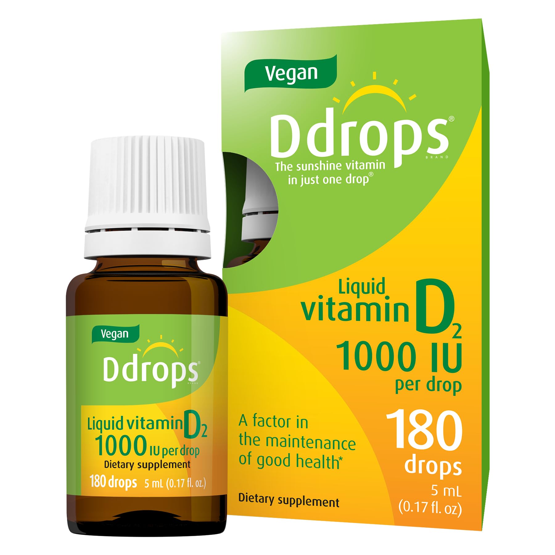 Amazon.com: Ddrops Vegan 1000 IU 180 Drops - Daily Vitamin D