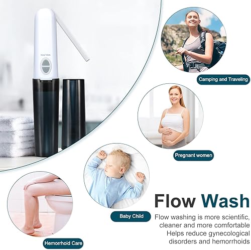 Miniatura 6 de Bidé de viaje portátil Mini atomizador eléctrico con carga de cable USB se utiliza para calmar el cuidado posparto Limpieza personal perineal