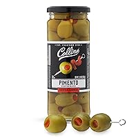 Vista 1 de Collins Colossal Martini - Aceitunas de pimiento Guarnición prémium para cócteles, martinis y ensaladas, bandejas de aperitivos, embutidos, platos