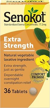 Senokot Extra Strength 36 Count and Vitafusion Fiber Well Sugar Free Fiber Supplement 90 Count